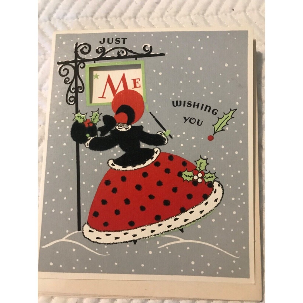 Lot of 3 Vintage Mid-Century Merry Christmas Greeting Cards